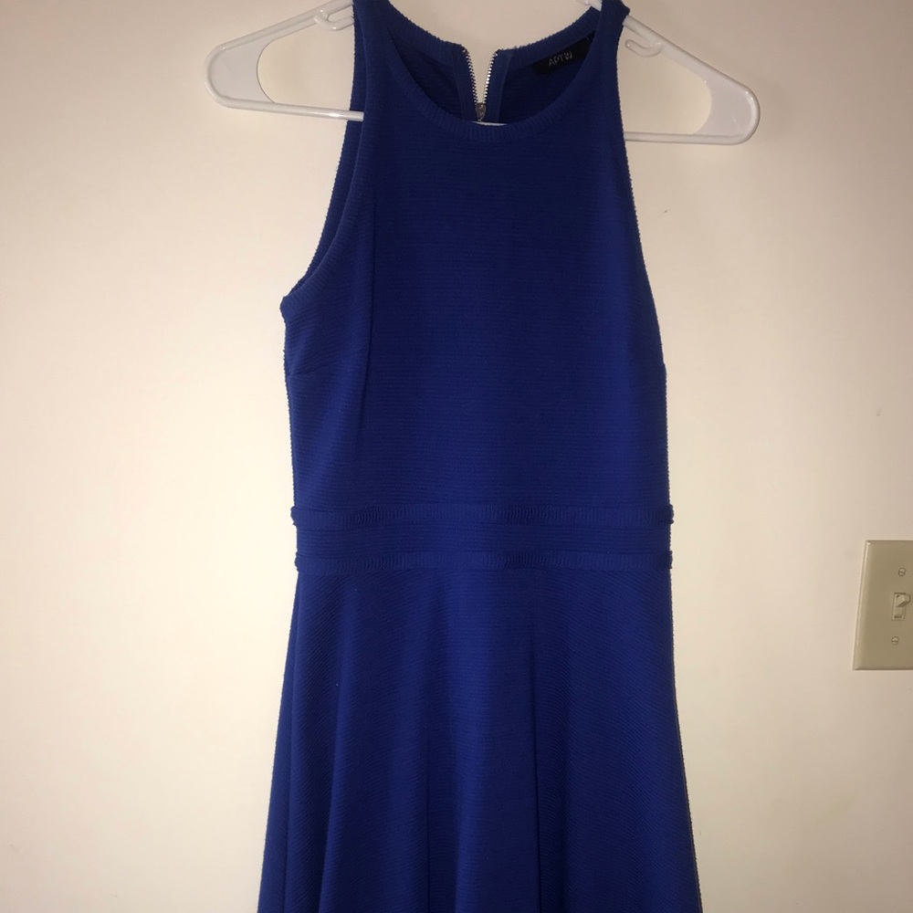 Royal blue flows dress